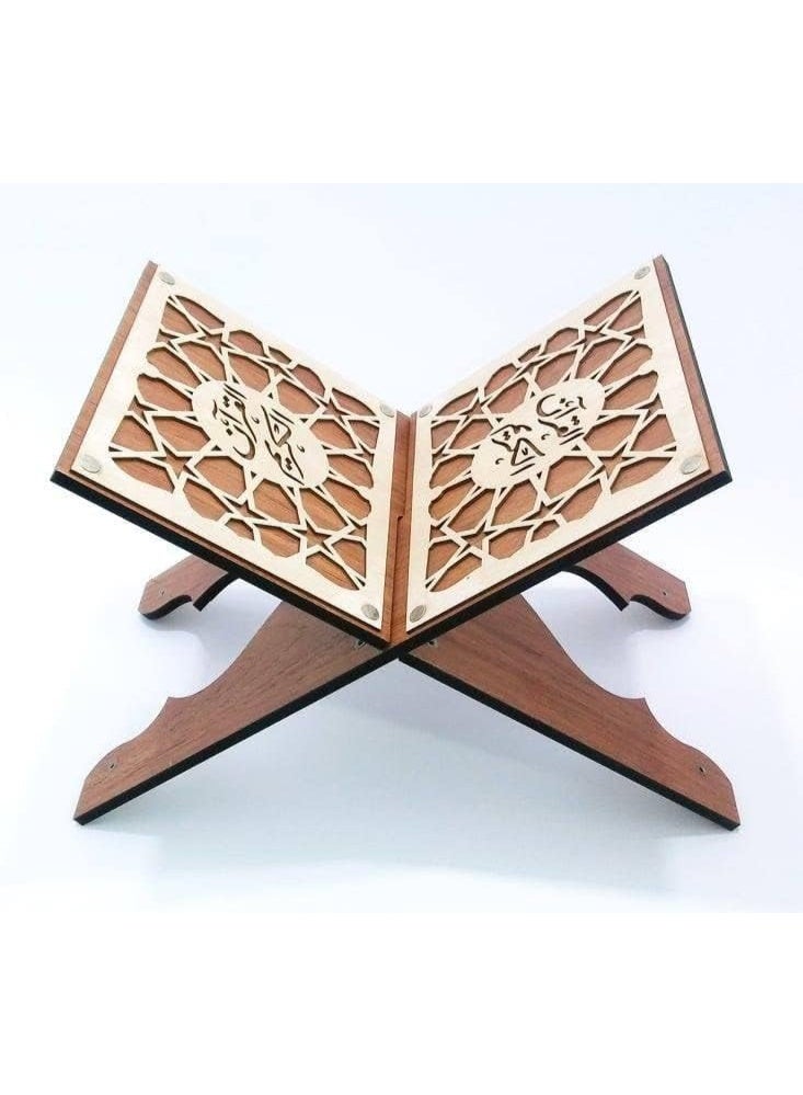 حامل مصحف خشبي  شيك جداً - مزخرف بالليزر - Image 4